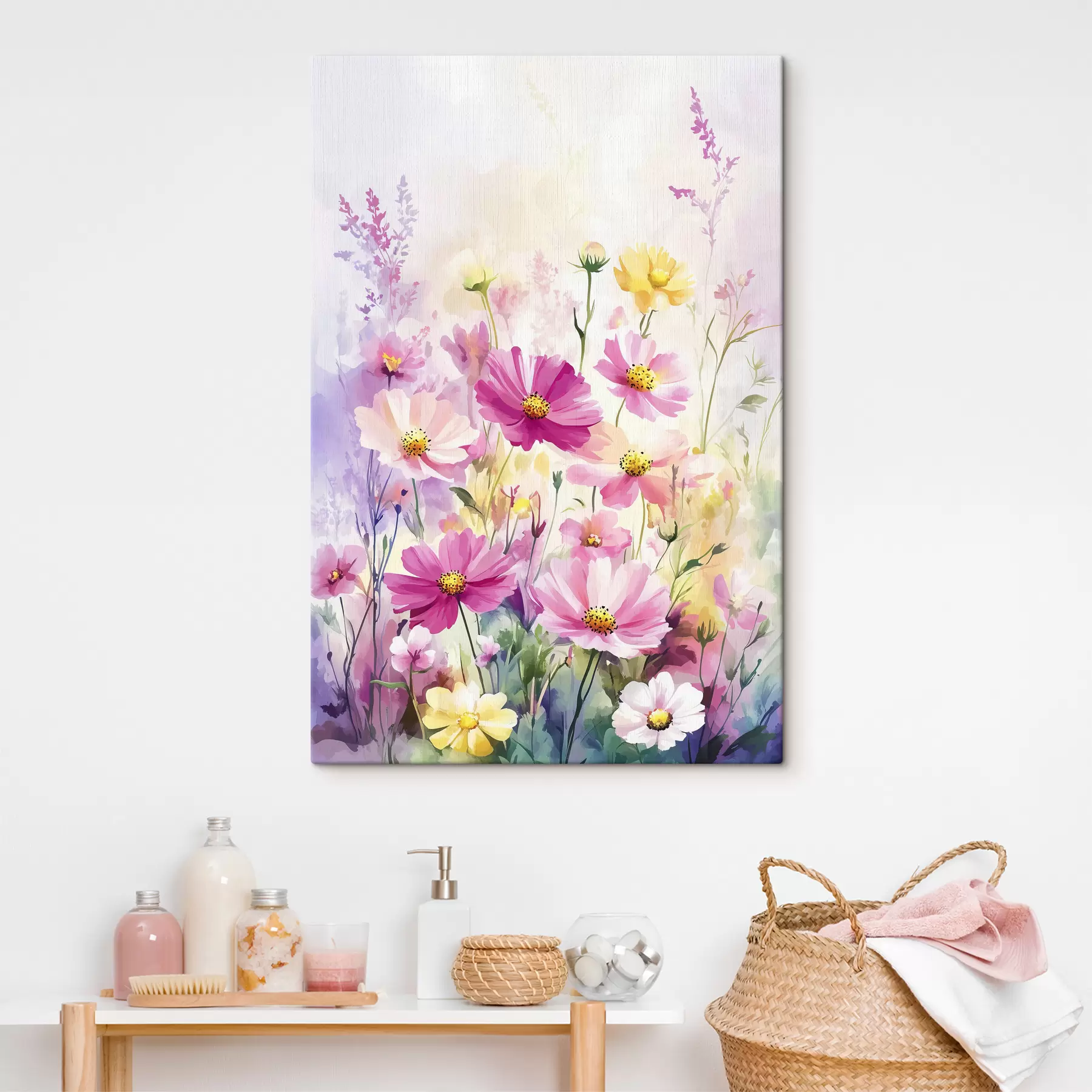 Fotobehang Abstracte aquarel wilde bloemen s40538