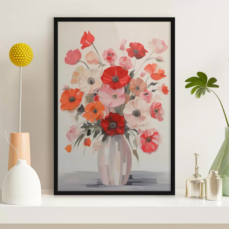 Fotobehang Boeket bloemen in een vaas f40433