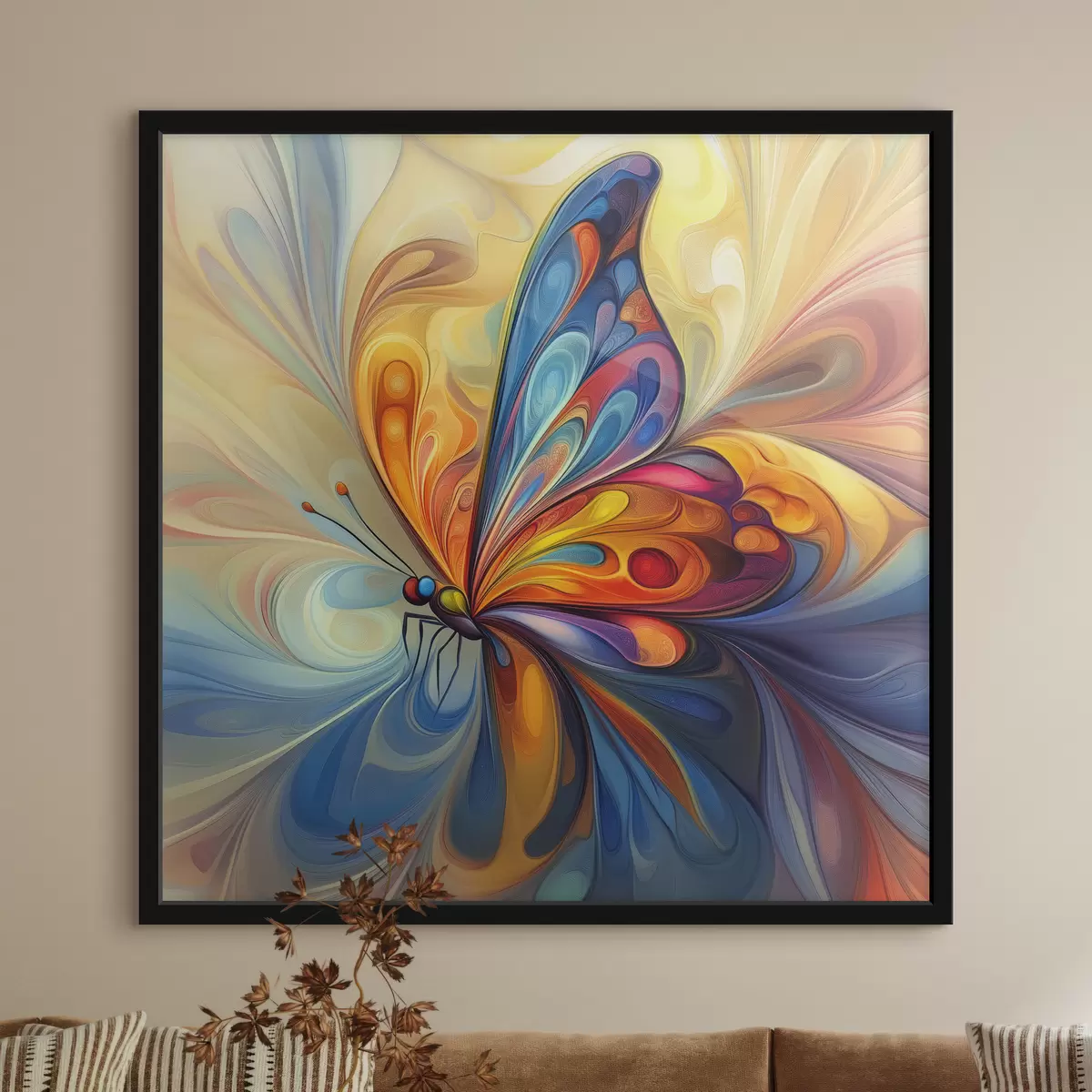 Poster Abstracte vlinder f40451