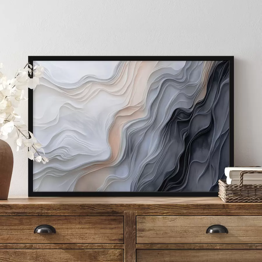 Fotobehang Abstracte golven met imitatie van textuur f40507