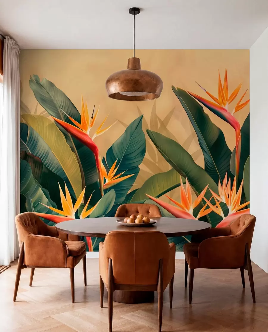 Papier peint photo Floraison tropicale chaleureuse w01484
