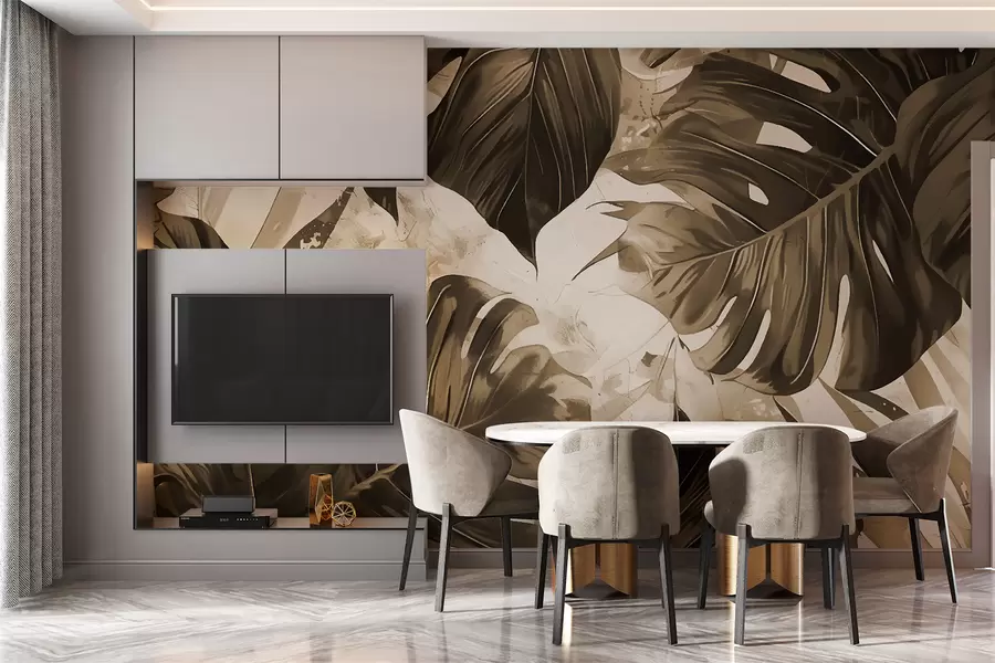 Fotobehang Grote bladeren w00999v2