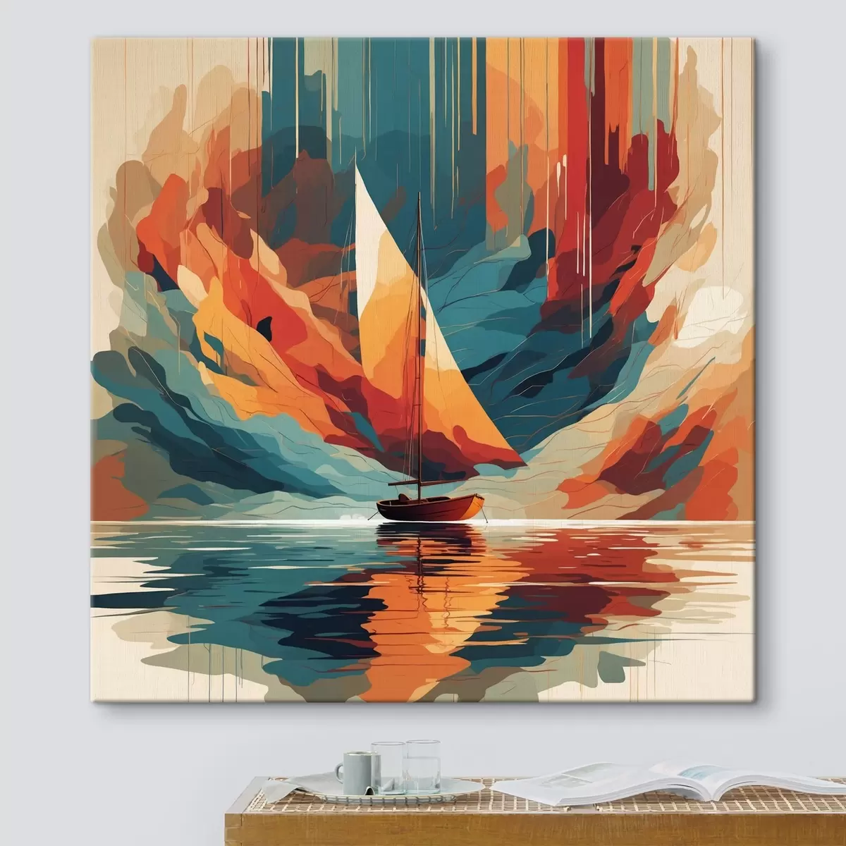  Peintures Bateau sur le lac en graphiques vectoriels s40462