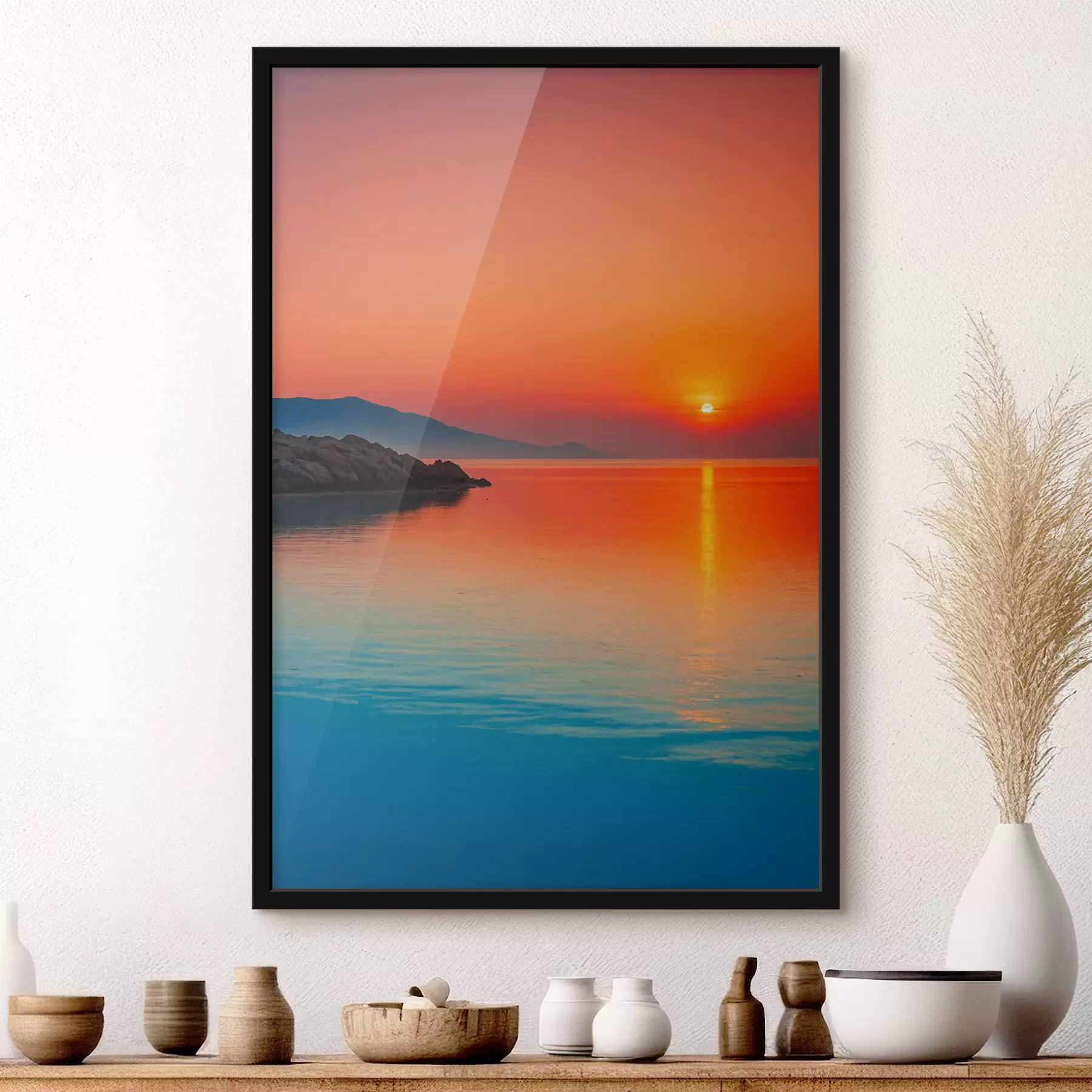 Papier peint photo La mer au coucher du soleil f40464