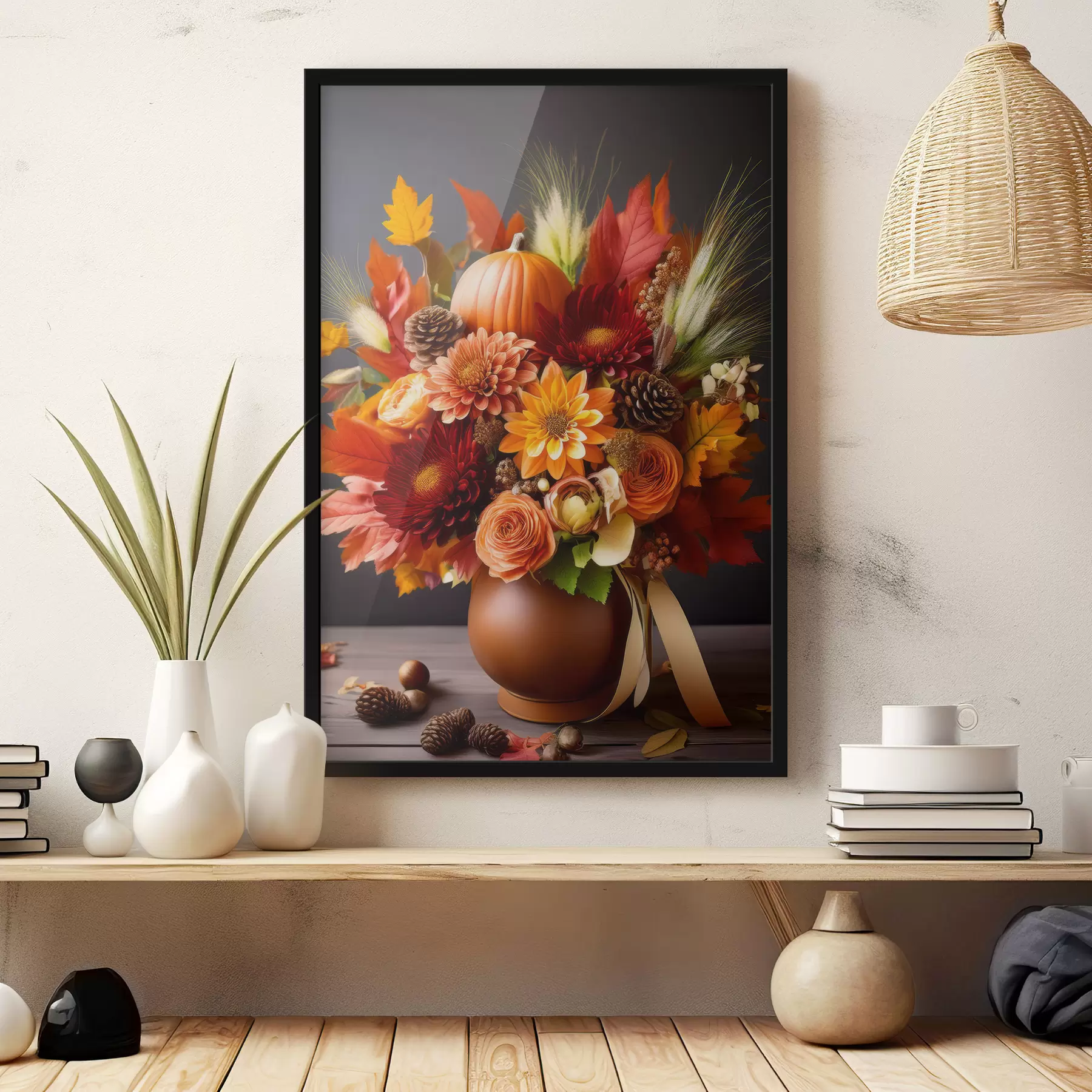 Fotobehang herfstboeket, herfstbloemen f40714