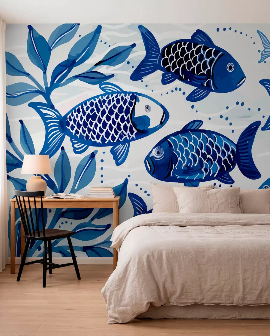 Papier peint photo Poisson bleu w01062