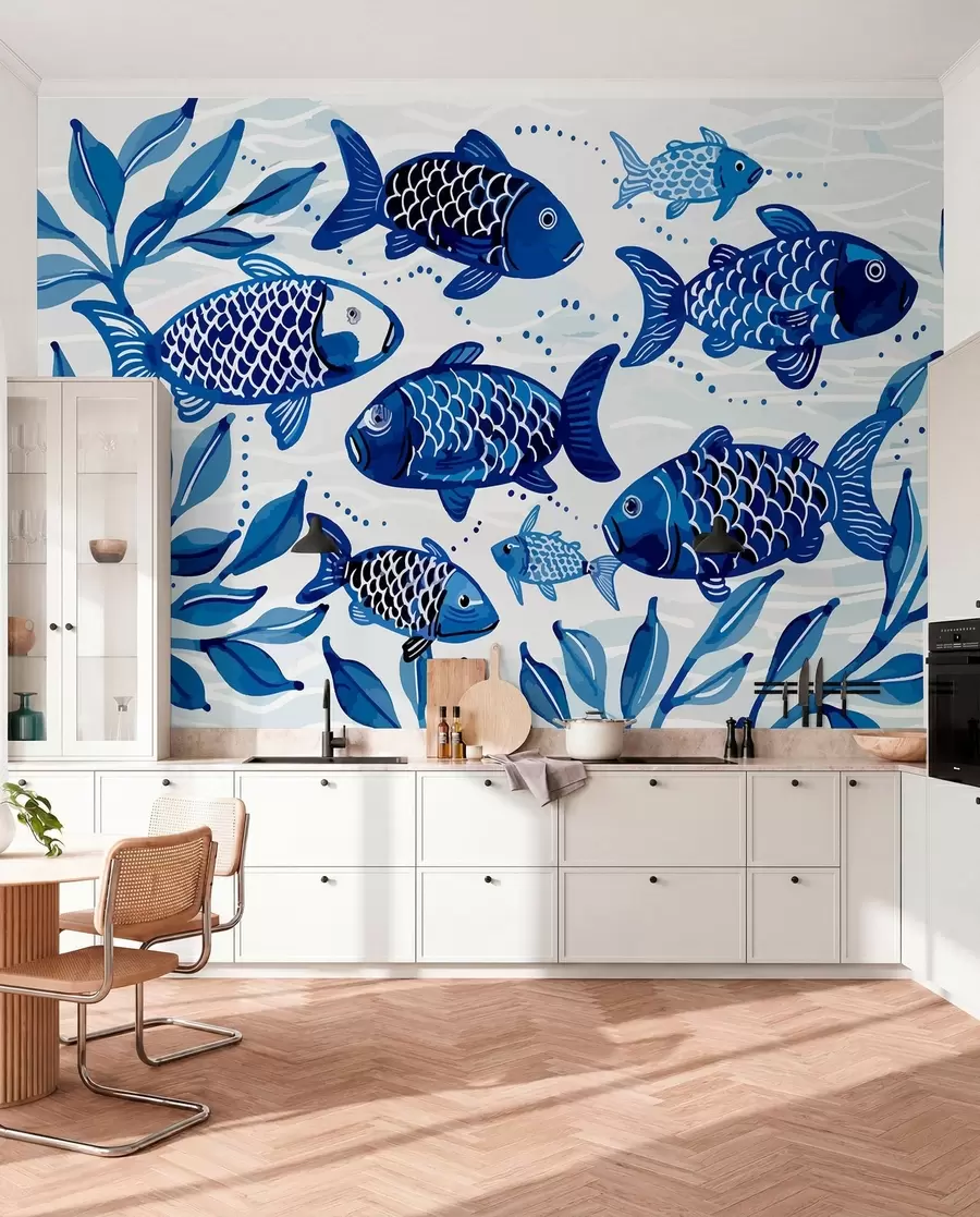 Papier peint photo Poisson bleu w01062