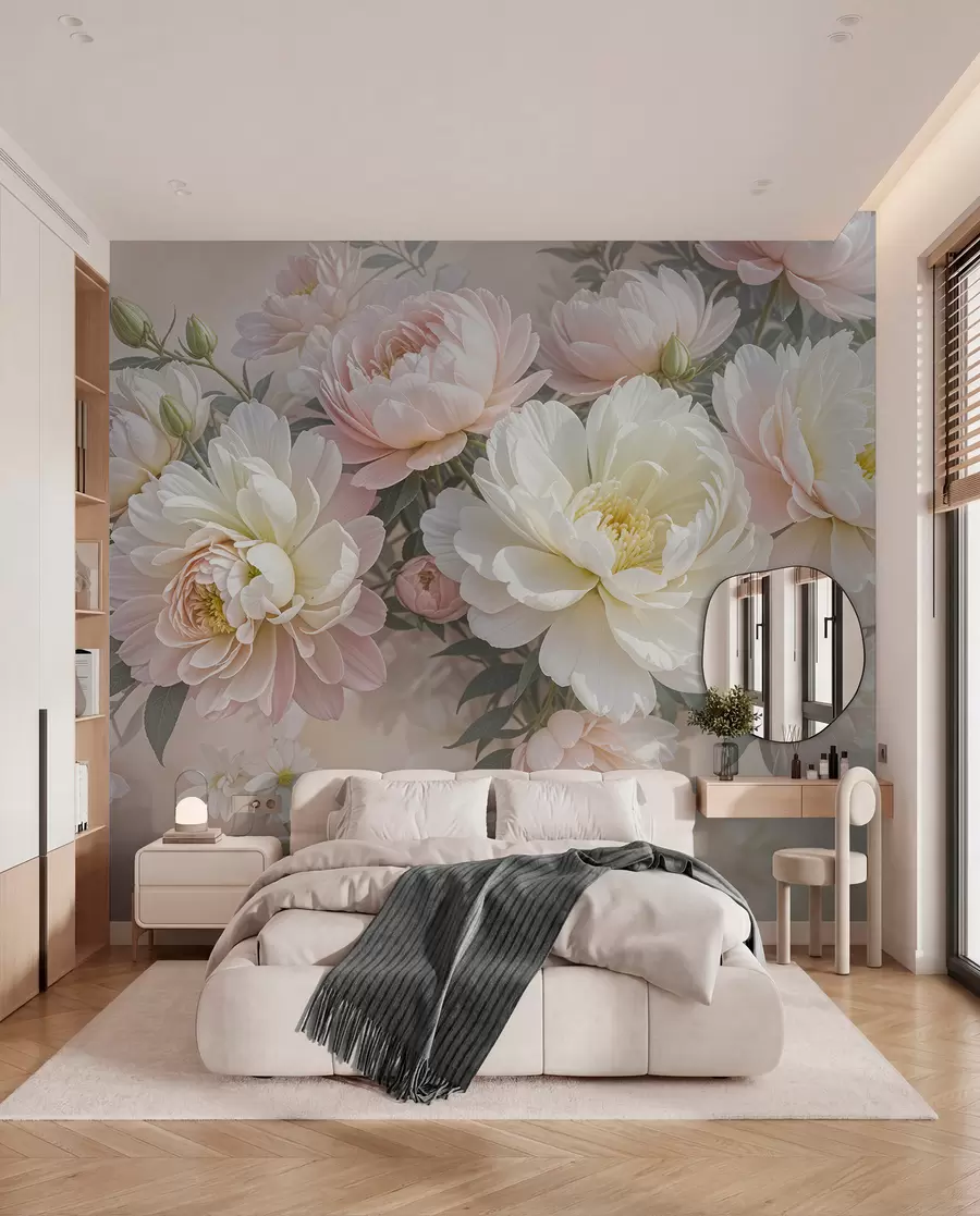 Papier peint photo Jardin de pivoines w08276