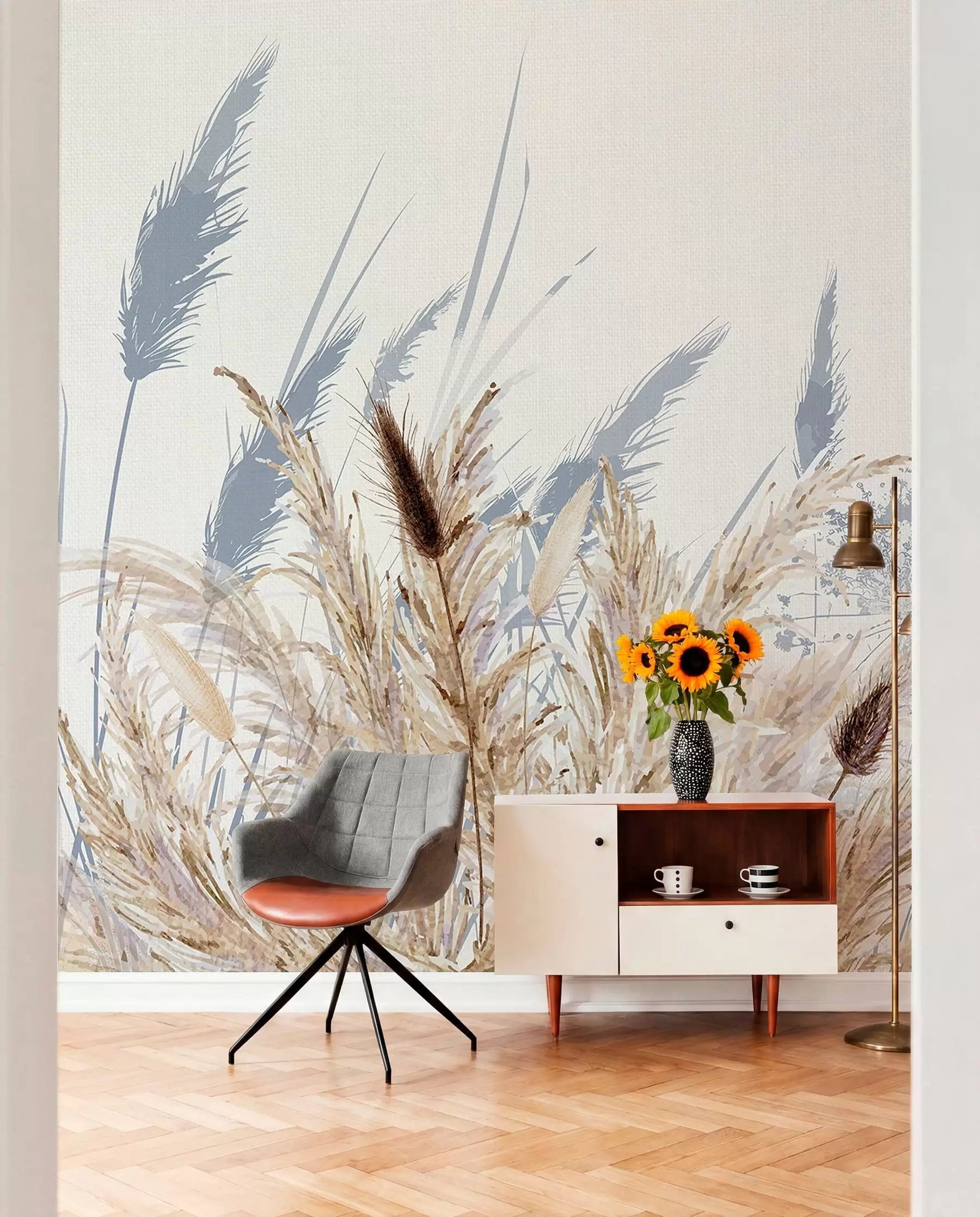 Fotobehang Grasschets w08282