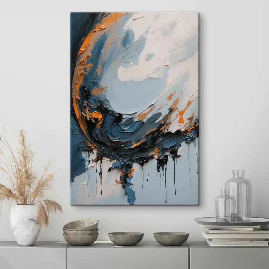  Peintures Croissant de lune abstrait à l'huile s40646