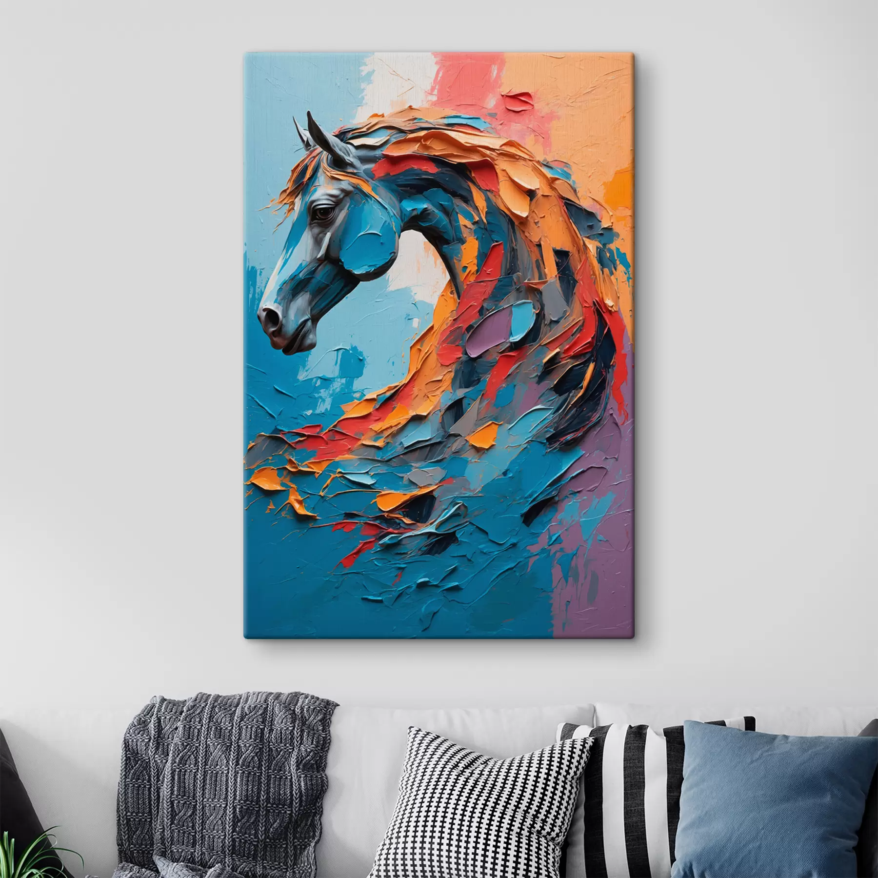 Fotobehang Abstract paardenhoofd s40694