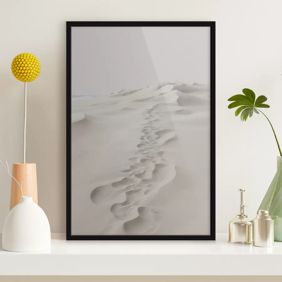 Papier peint photo Chemin sur le sable blanc f40624
