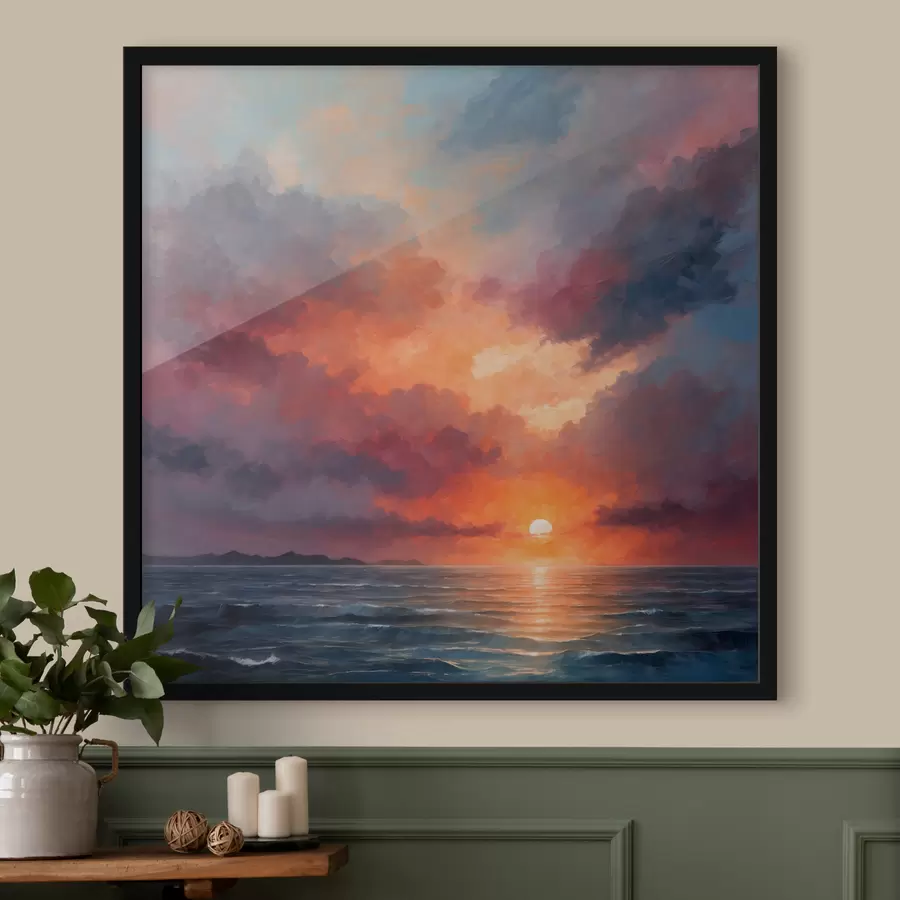 Fotobehang Zonsondergang aan zee f40631