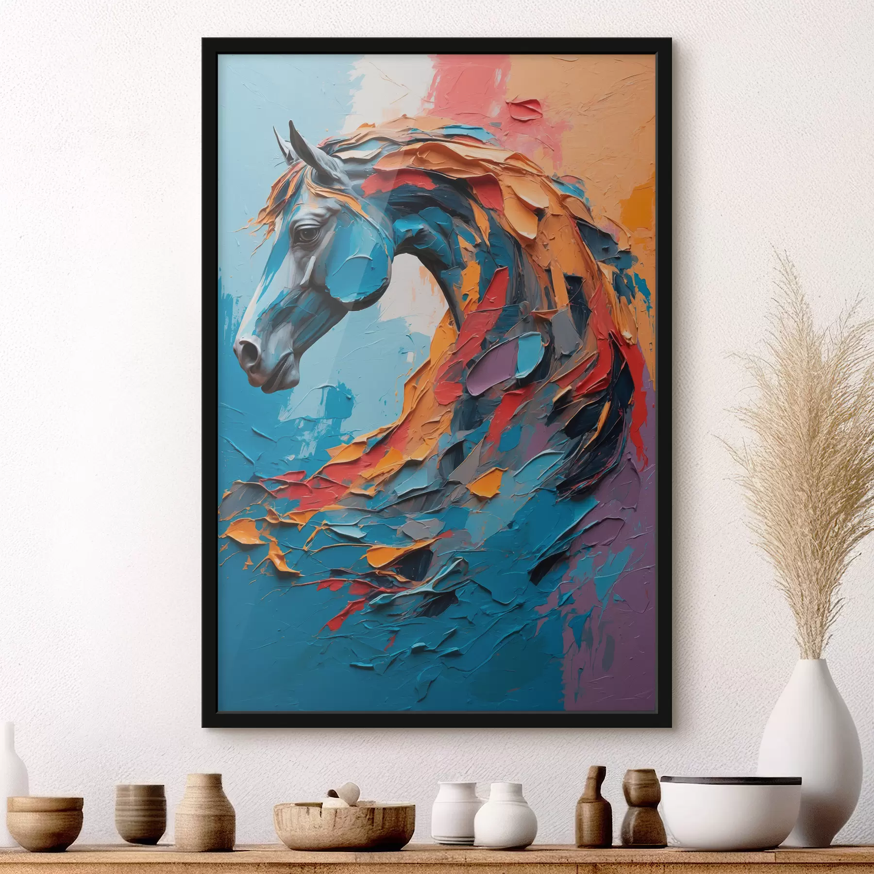 Fotobehang Abstract paardenhoofd f40694