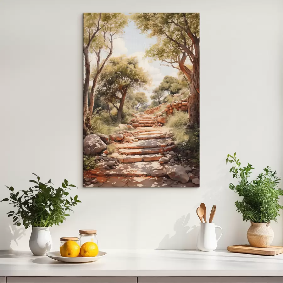  Peintures Chemin dans le parc imitation aquarelle s40804