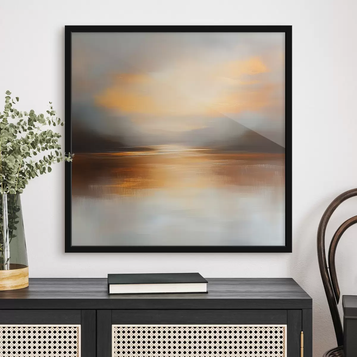 Affiche Paysage abstrait avec coucher de soleil f40738