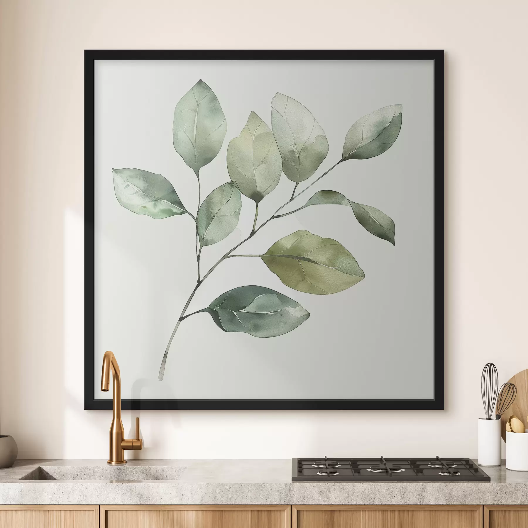 Fotobehang Twijg in aquarelstijl f40766