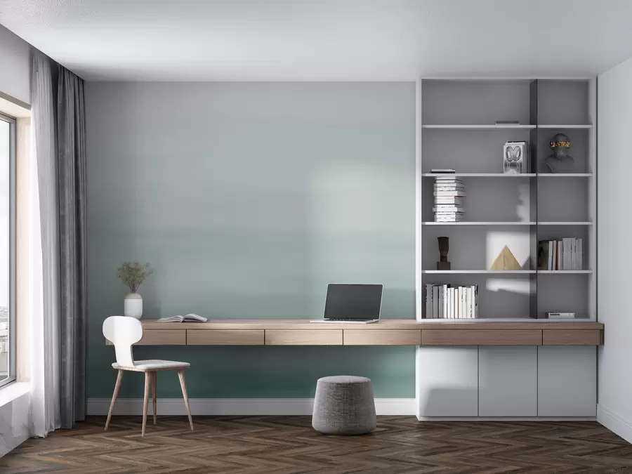 Fotobehang Blauwe ombre achtergrond w01642v1