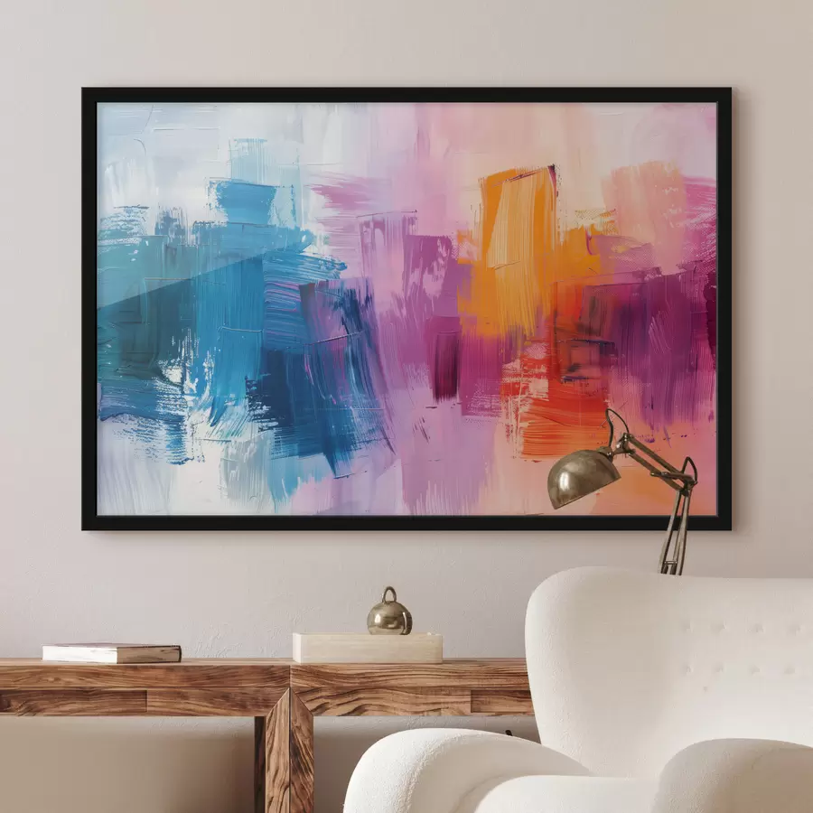 Fotobehang Verfstreken, verschillende kleuren, aquarel f40786