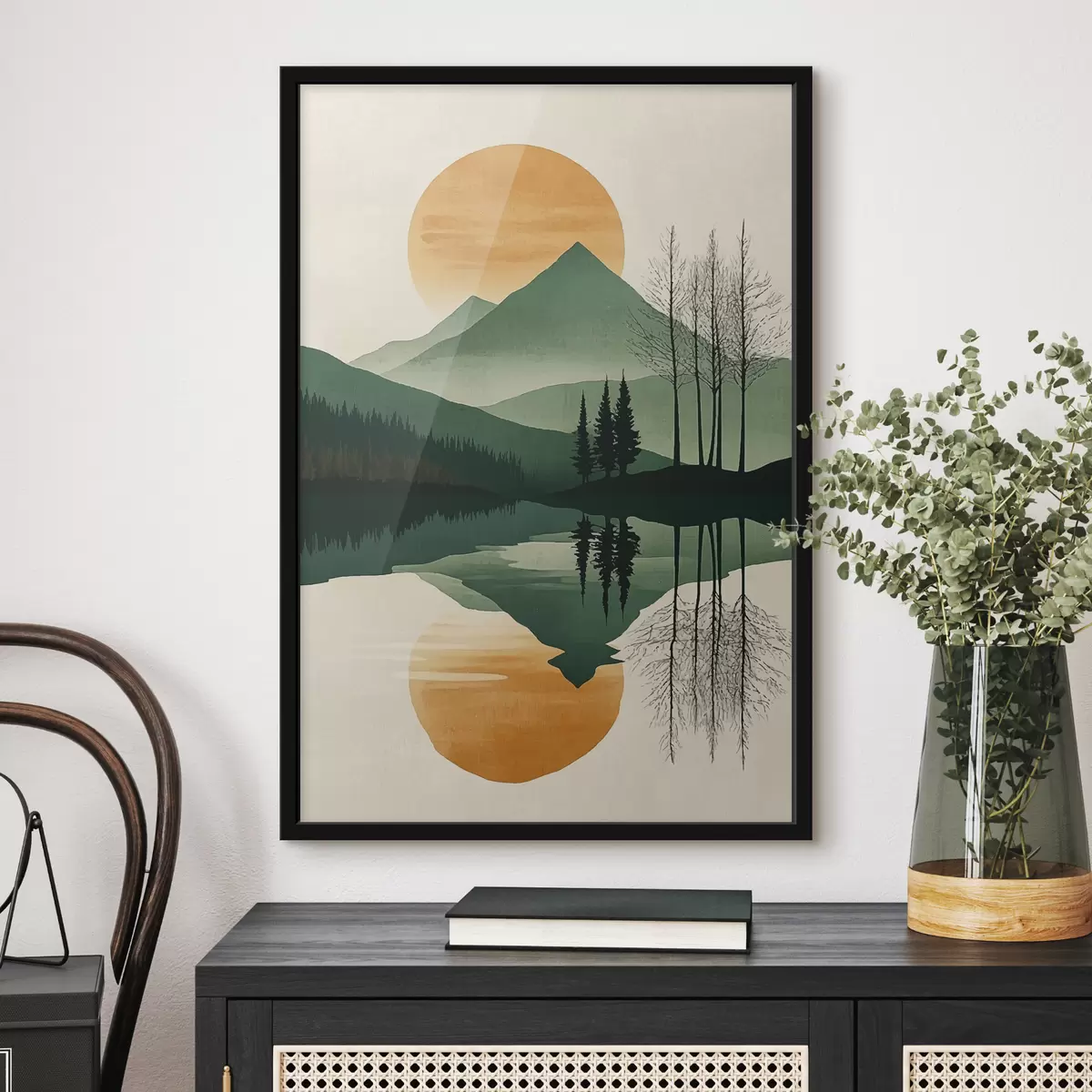 Affiche Montagnes et lever de soleil f40832