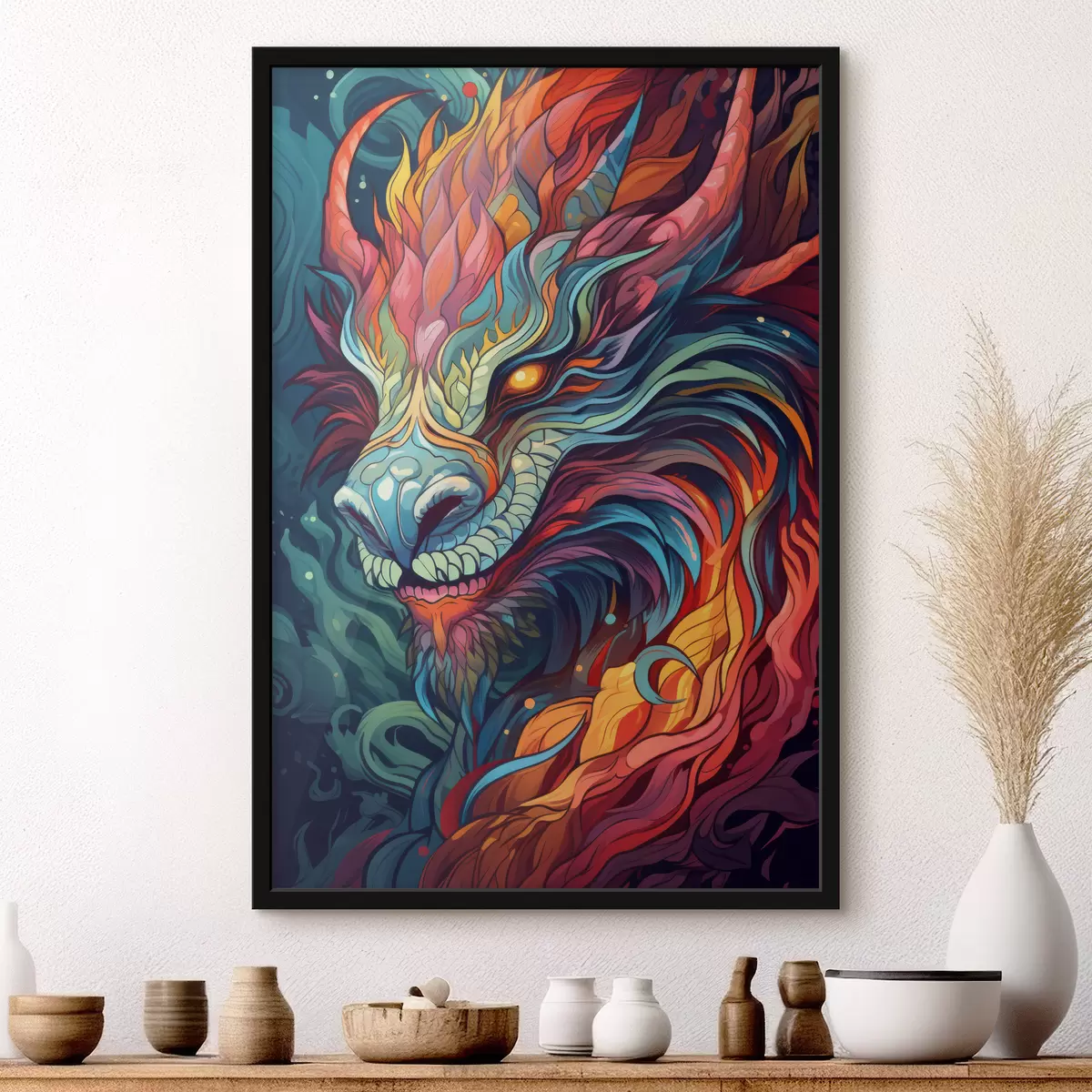 Poster Heldere draak f40835