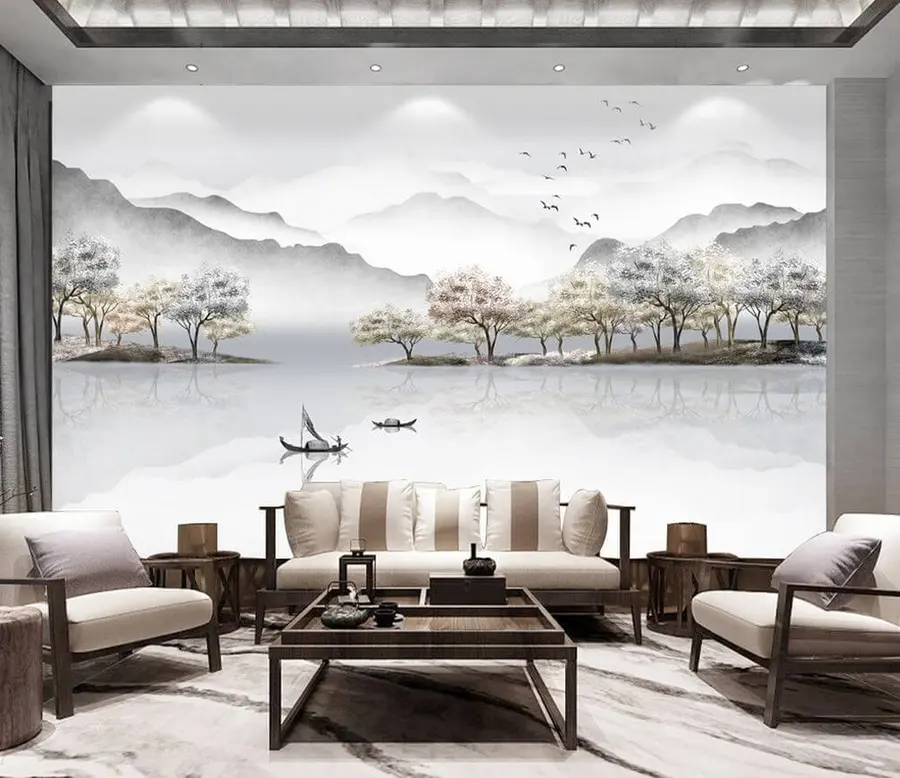 Fotobehang Sfeer, lucht en vogel u33543