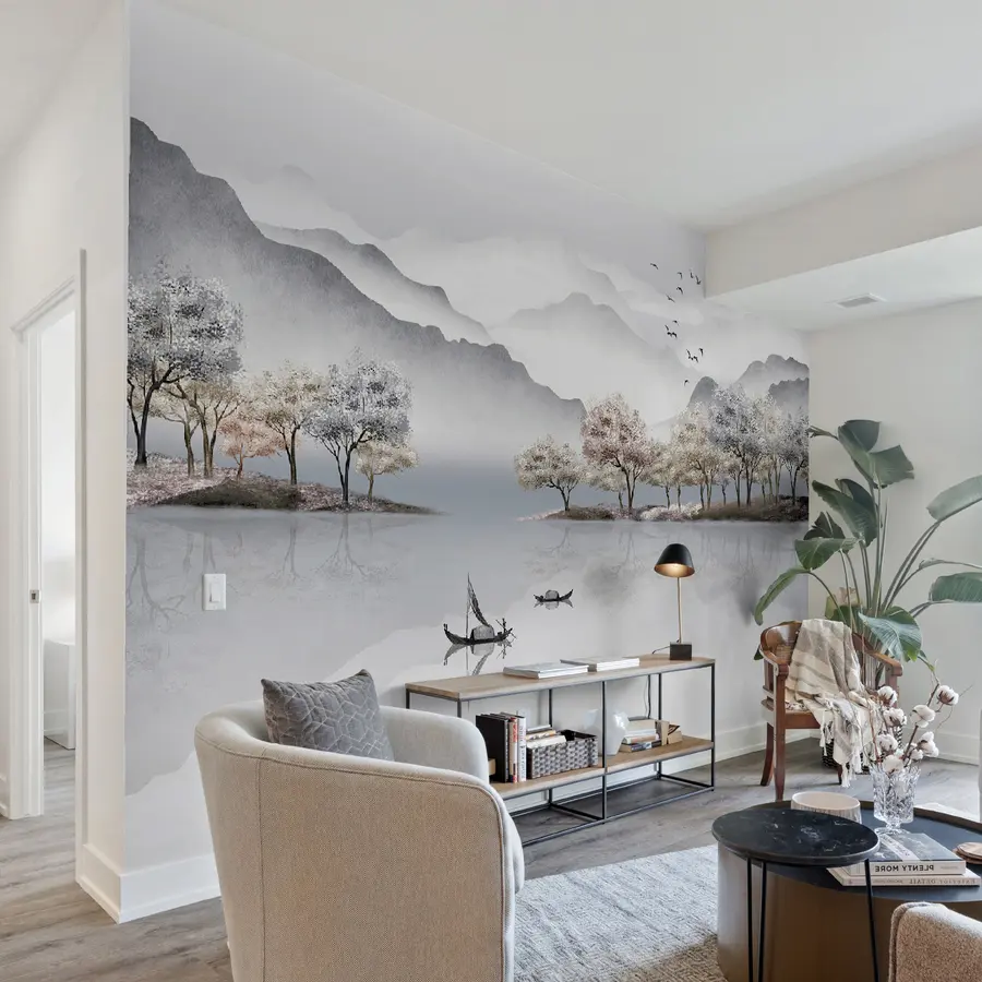 Fotobehang Sfeer, lucht en vogel u33543