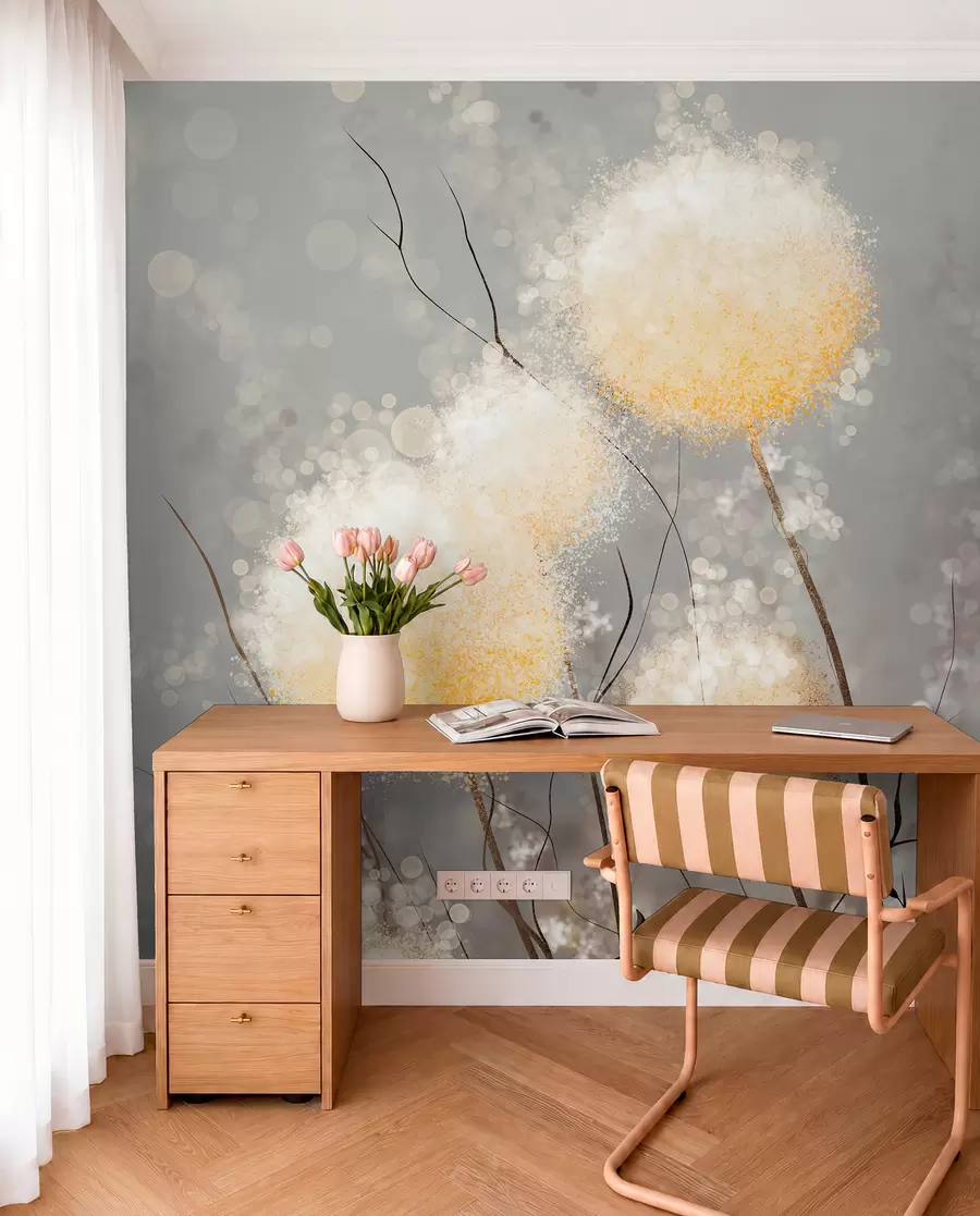 Fotobehang Feeënbloei van paardenbloemen u33910