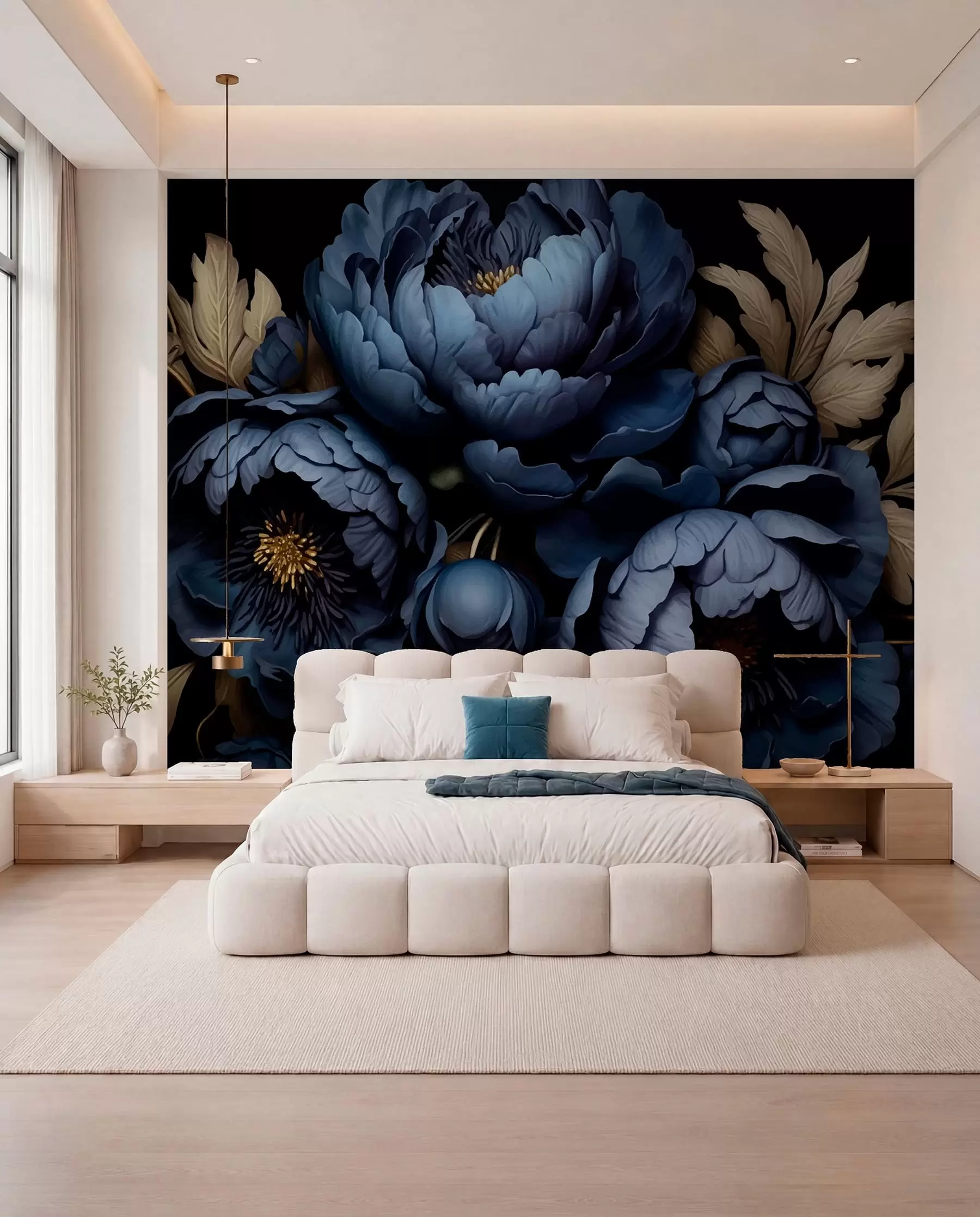 Papier peint photo Pivoines bleues w01131