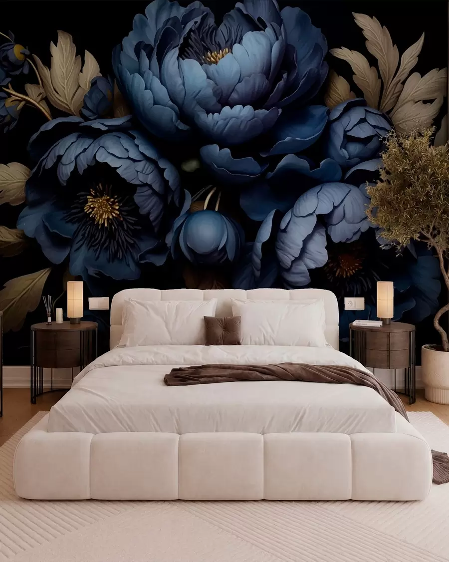 Papier peint photo Pivoines bleues w01131