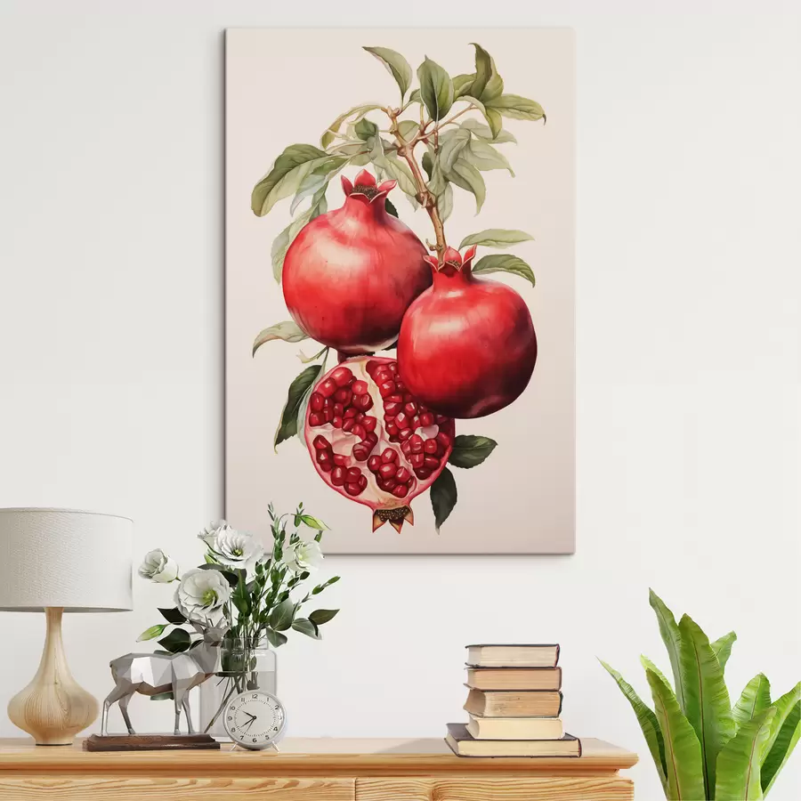  Schilderijen Rijpe granaatappels aan een tak s40884