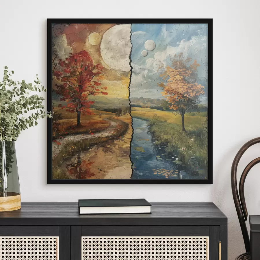 Papier peint photo Aquarelle des saisons f40923