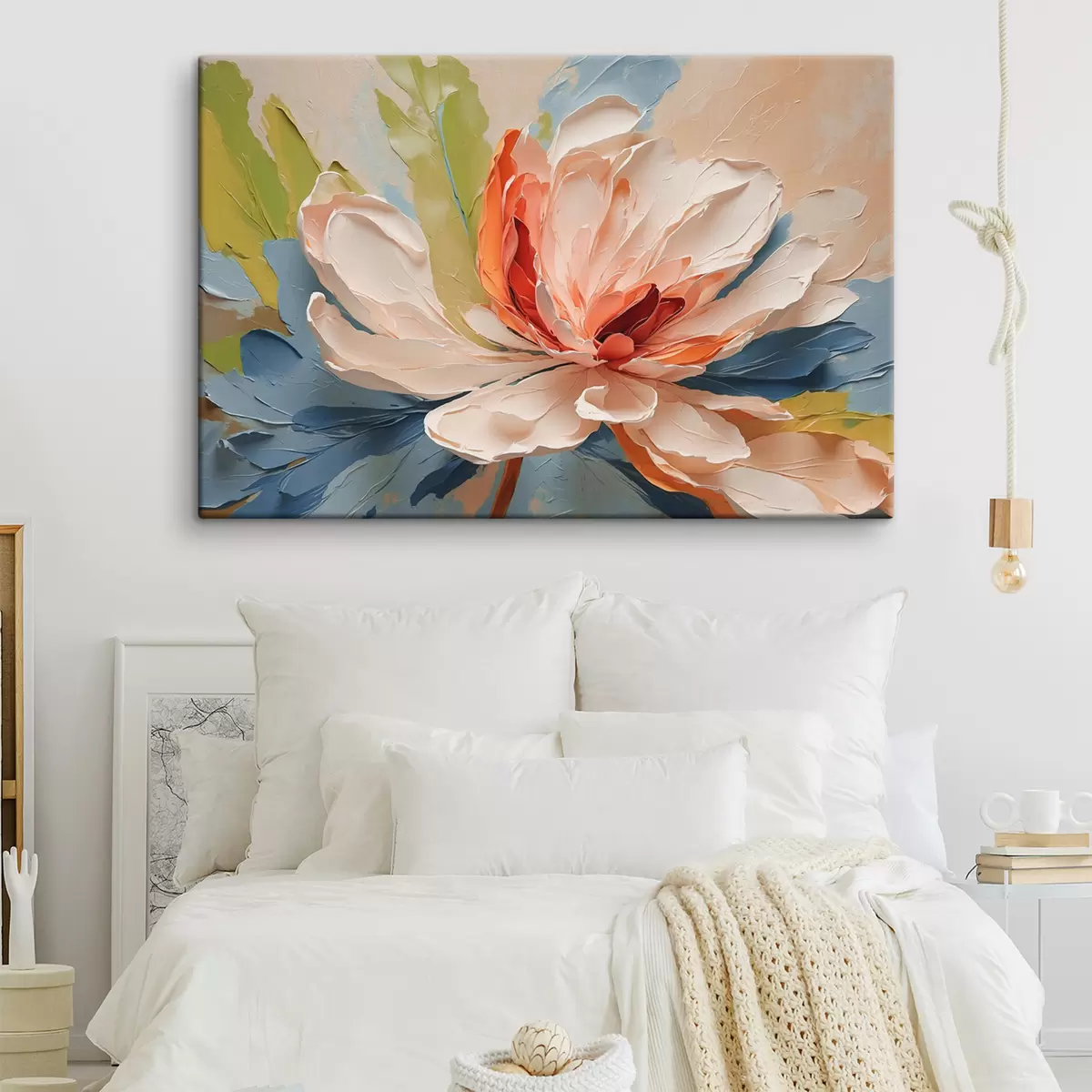  Schilderijen Abstracte bloem in olieverf s40856