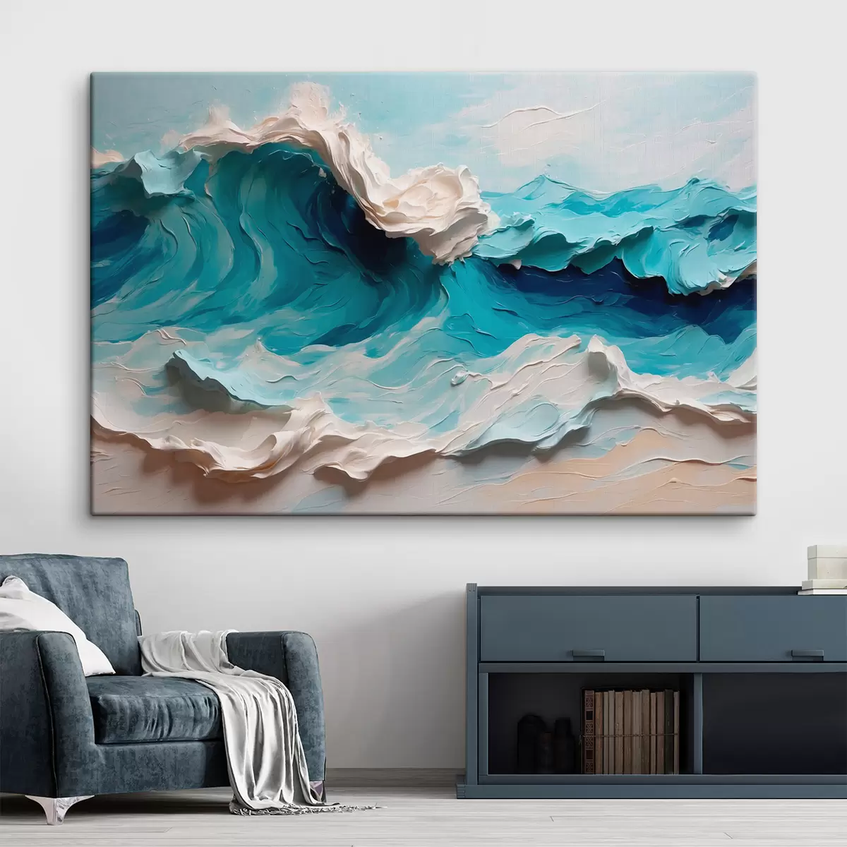  Peintures Vague de mer abstraite dans l'huile s40867