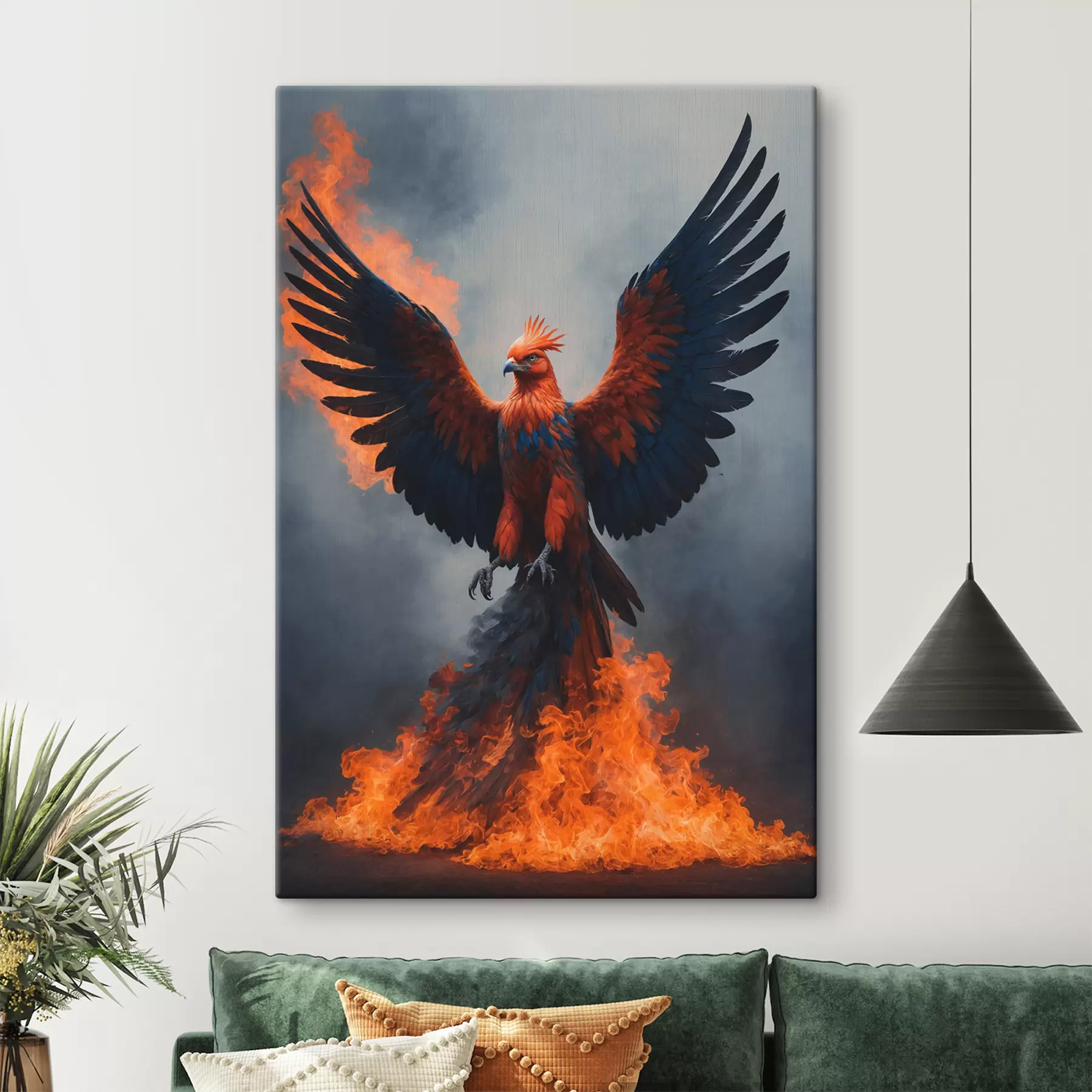 Fotobehang Feniks op wazige achtergrond s40873