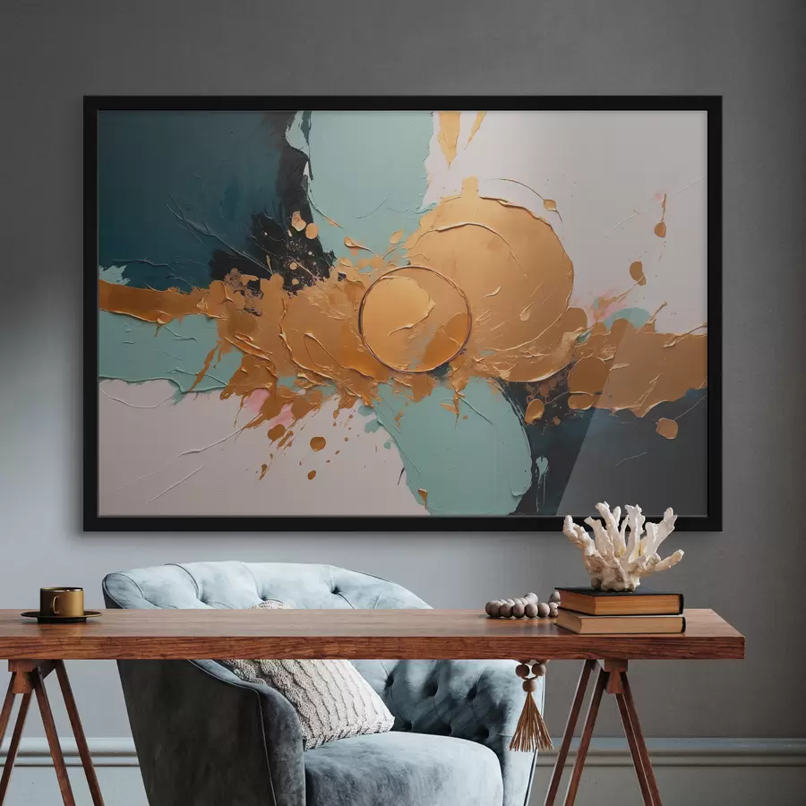 Fotobehang Abstract olieverfschilderij met witte, zwarte kleuren f40855