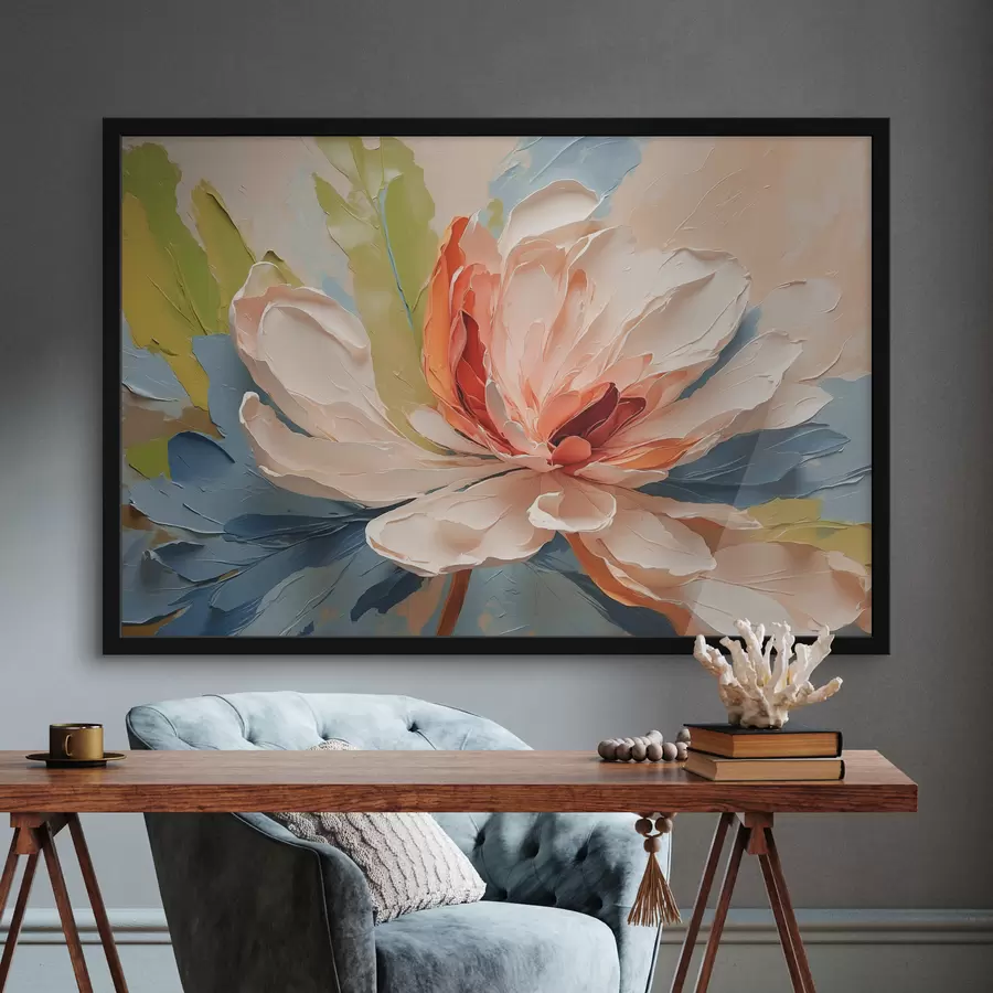 Fotobehang Abstracte bloem in olieverf f40856