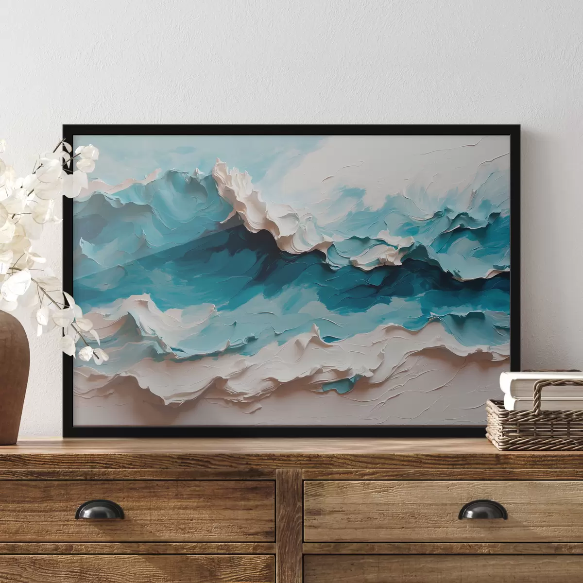 Affiche Vague abstraite et écume de mer f40859