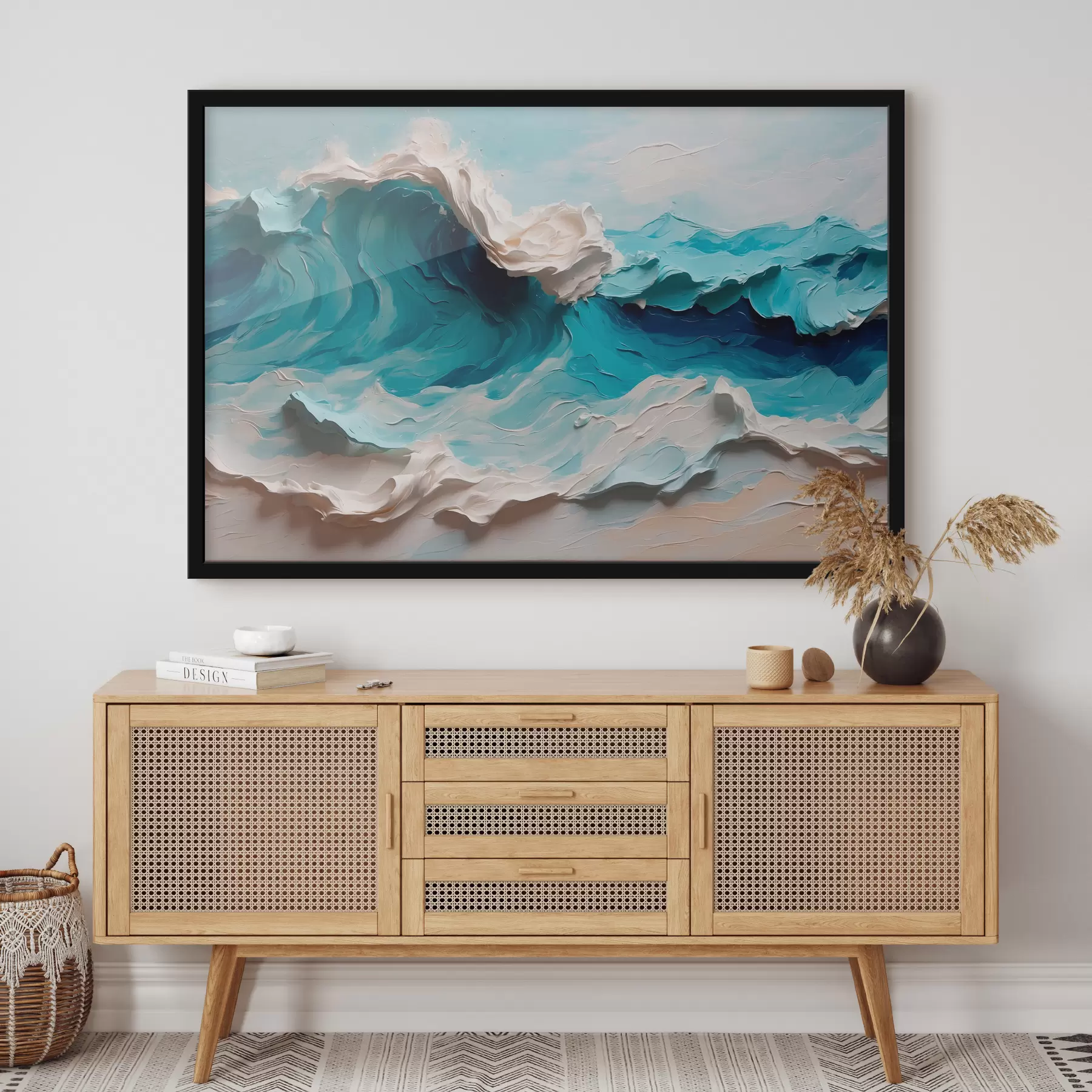 Fotobehang Abstracte zeegolf in olie f40867