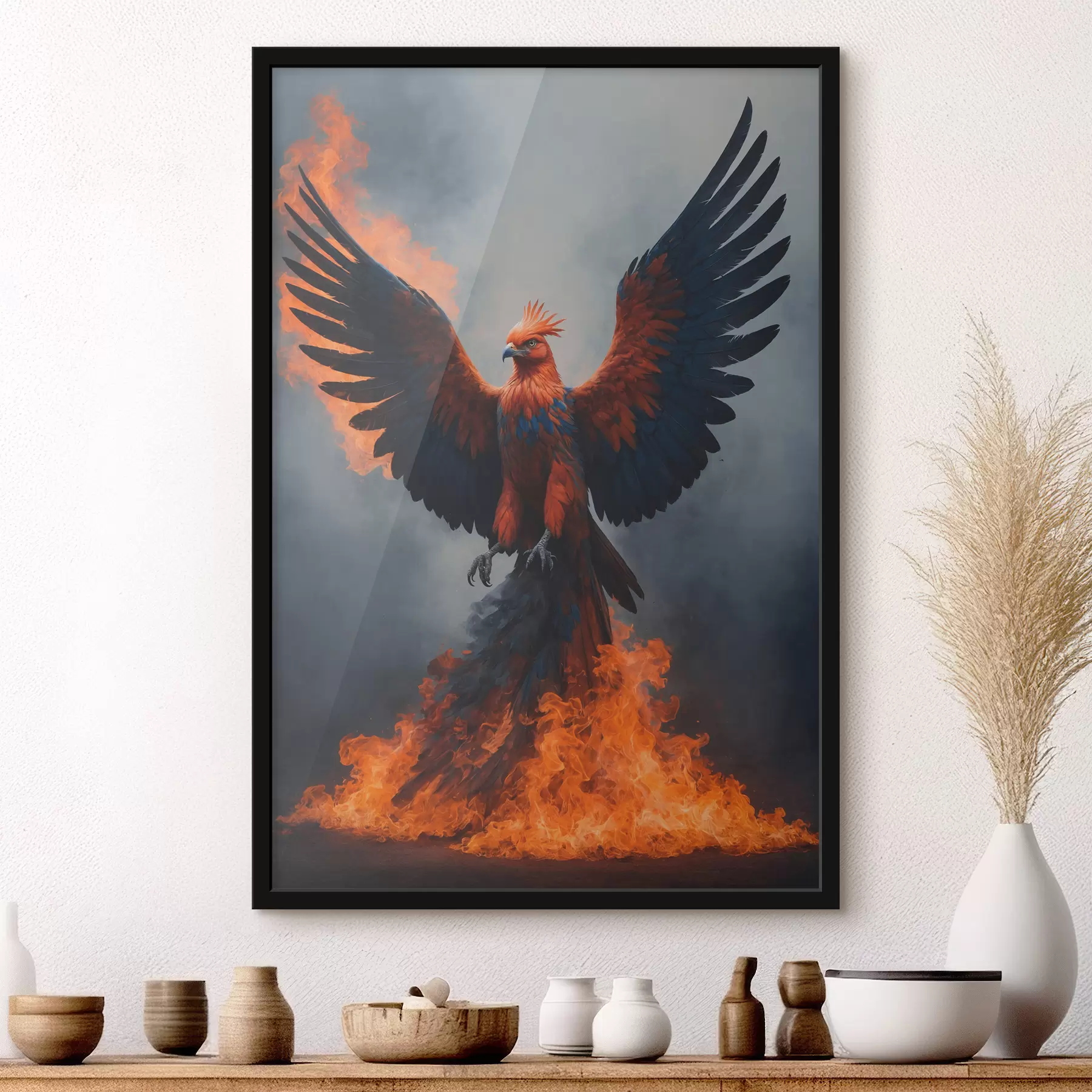  Schilderijen Feniks op wazige achtergrond f40873