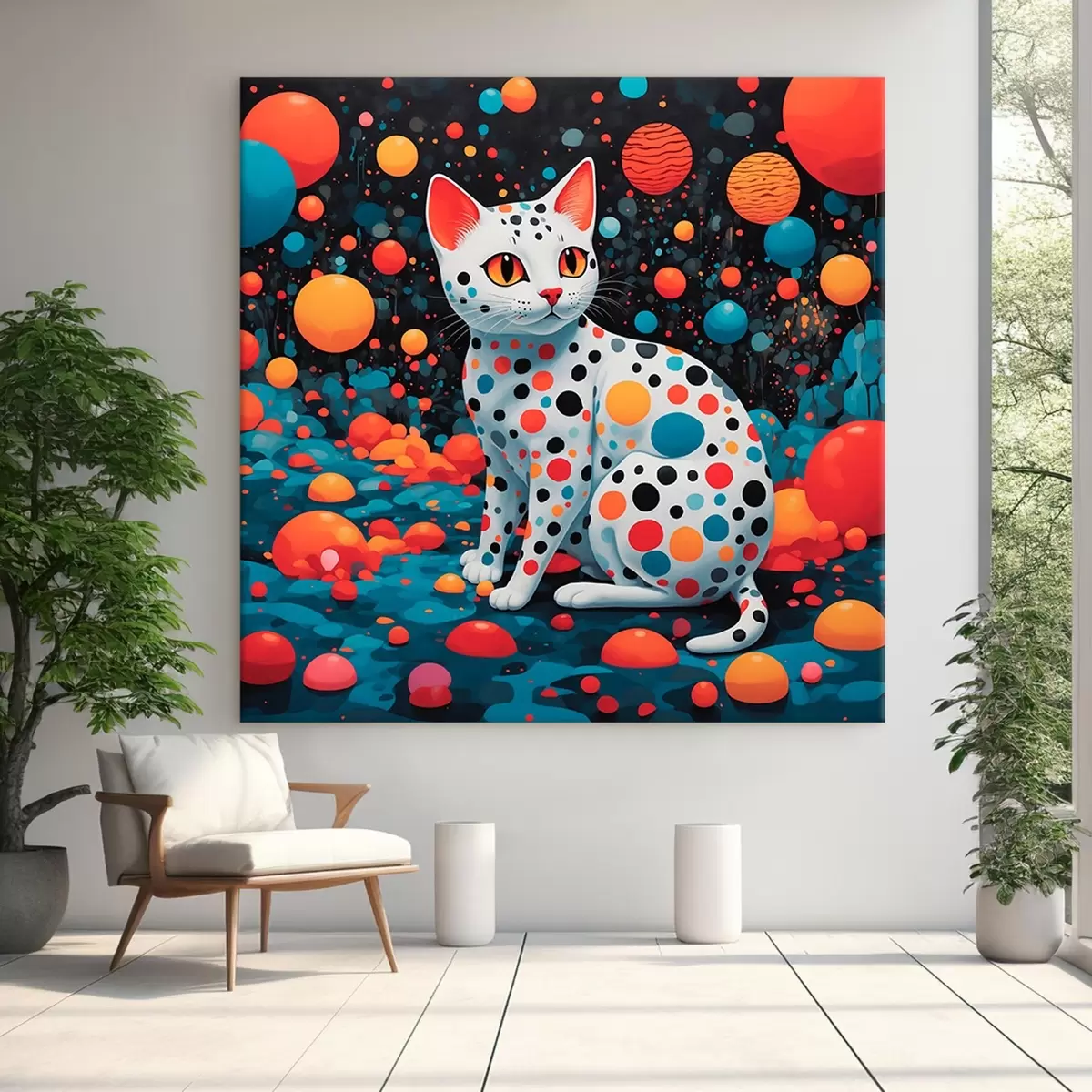 Peintures Un chat joueur dans un monde plein de vie s38679