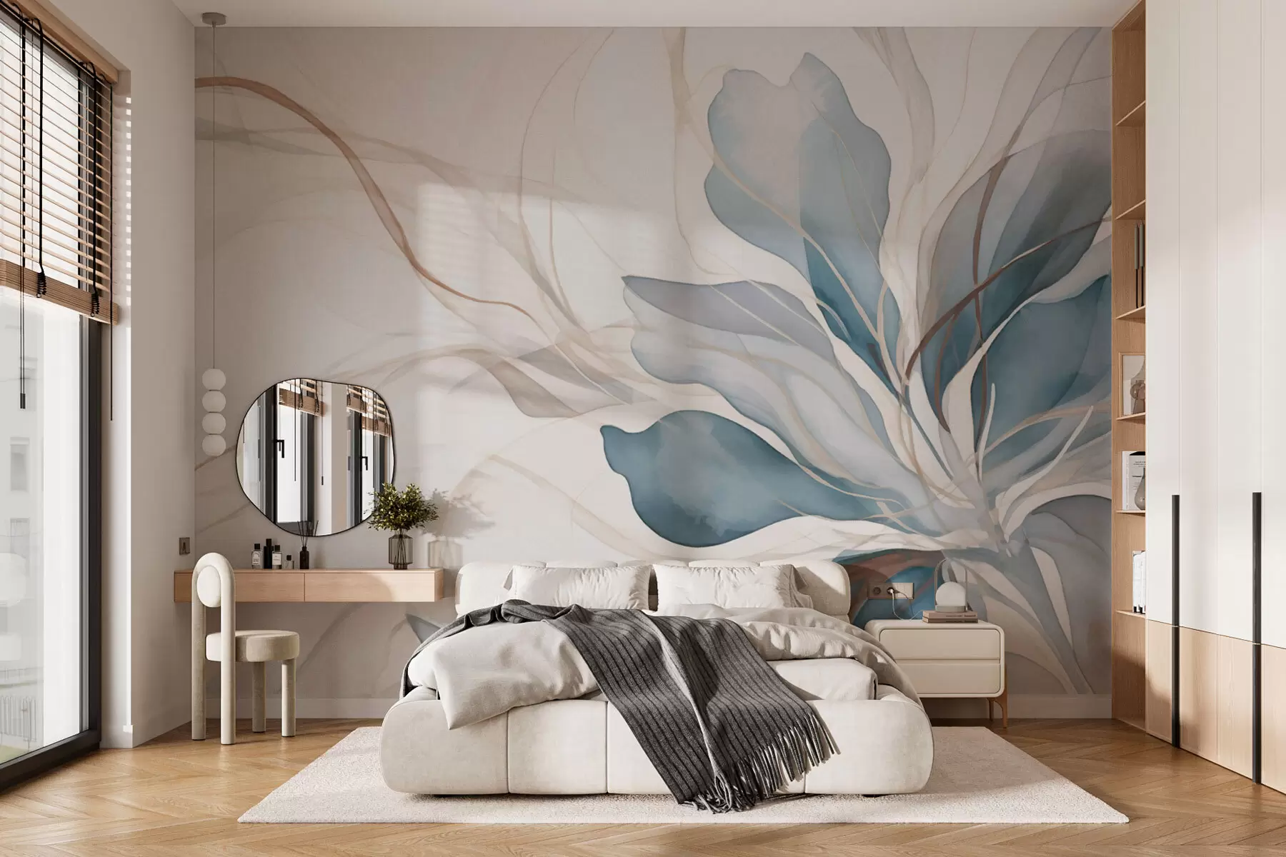 Papier peint photo Grande fleur délicate w01718