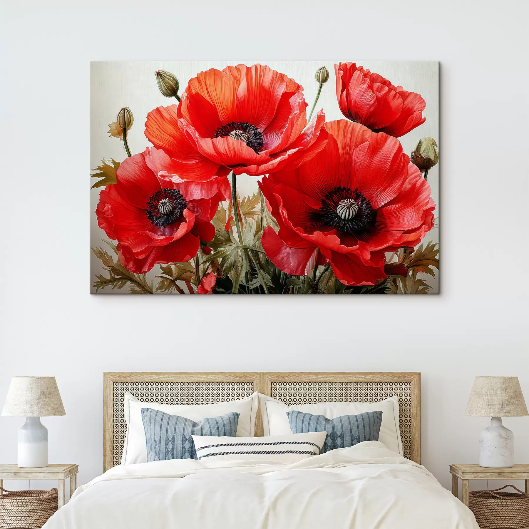 Papier peint photo grands coquelicots rouges s41107
