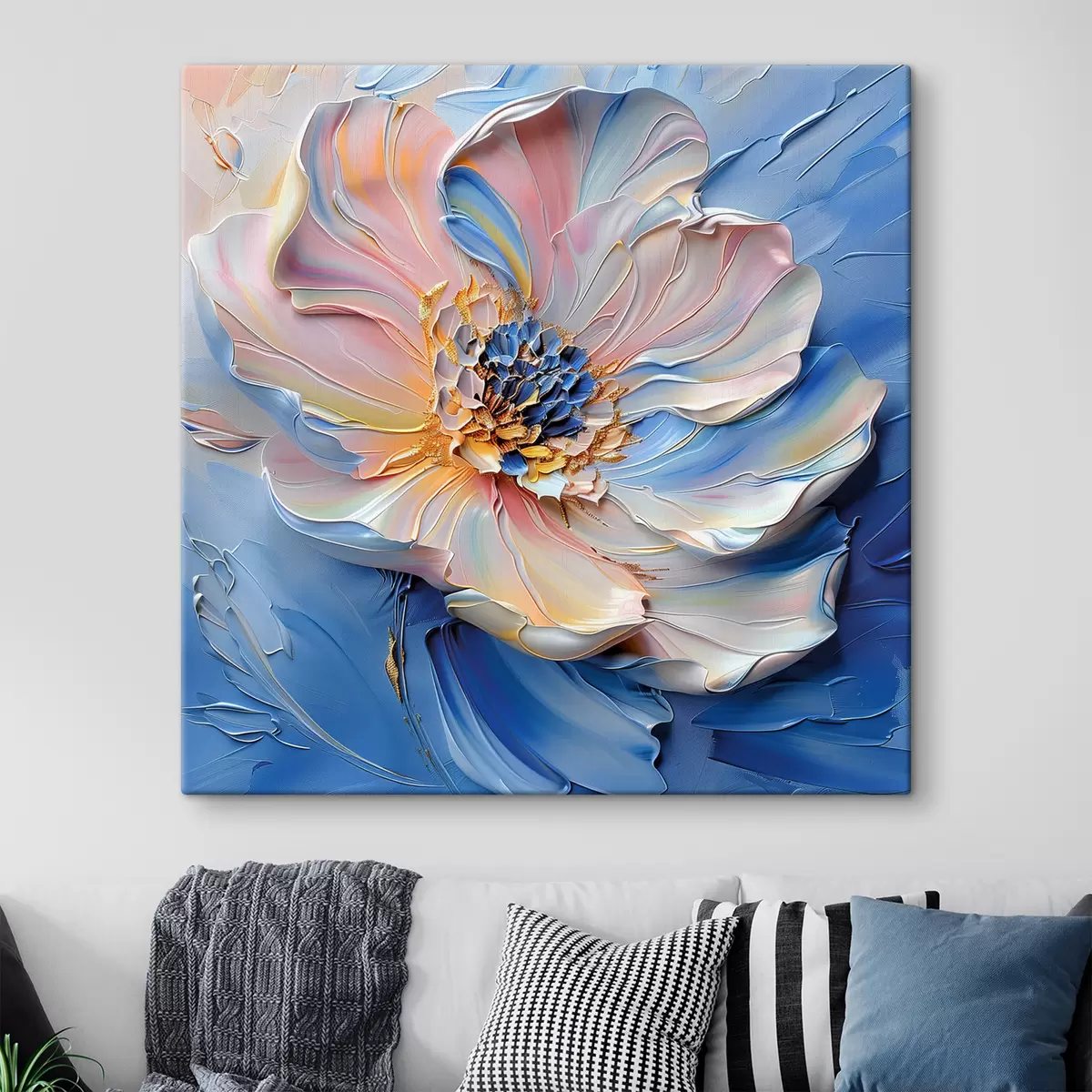  Peintures Un énorme bouton de fleur avec de larges coups de pinceau s40993