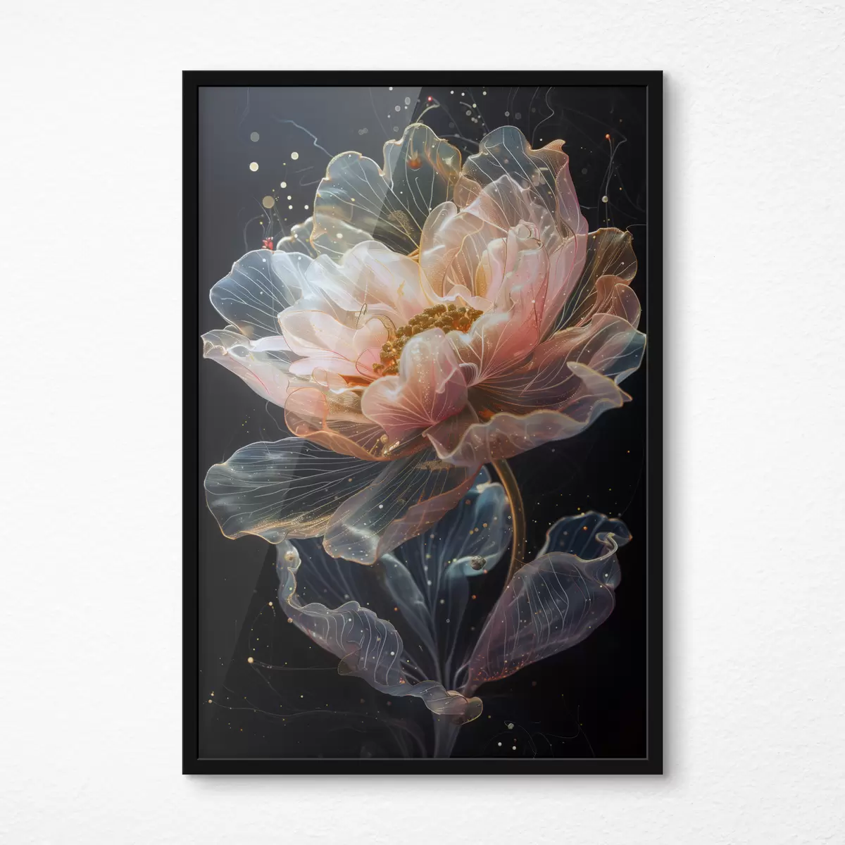 Poster Een kosmische bloem met spetters f40966