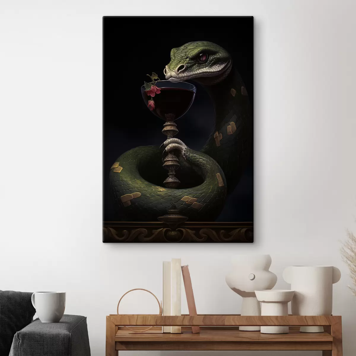  Peintures verre et serpent s41140