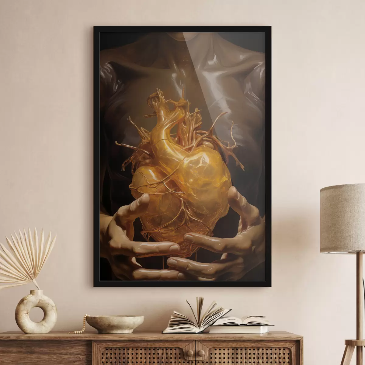 Affiche cœur brillant f41144