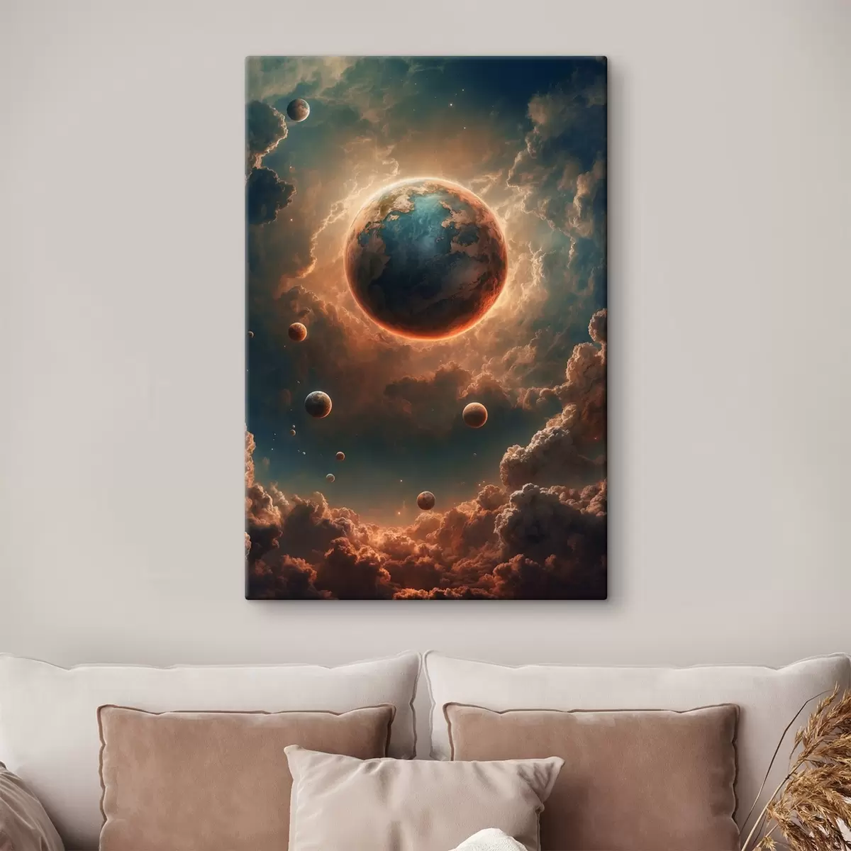  Peintures Planète recouvrant le soleil s41034