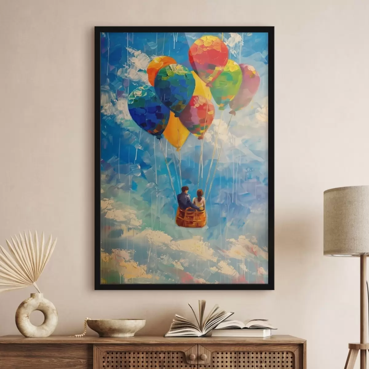 Affiche Couple sur un ballon f41074
