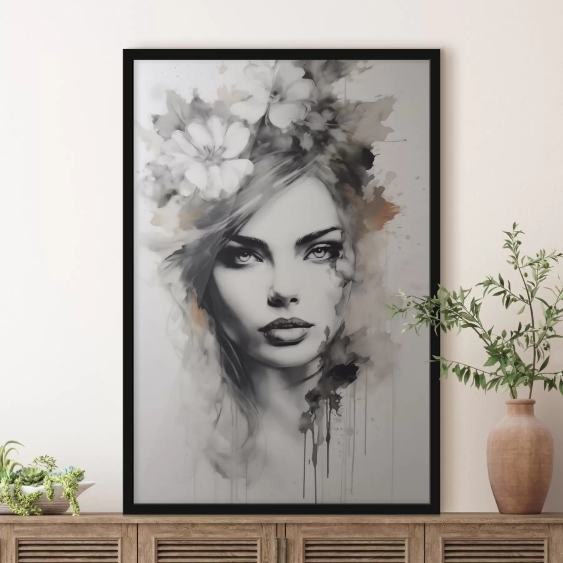 Fotobehang Meisjesgezicht f41077